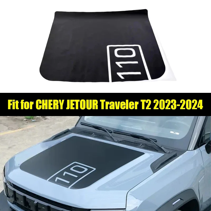 Car Hood Stickers Fit for CHERY Jetour Traveller T2 2023 2024 Car Hood Personalized Decorative Stickers Car Exterior Accessories