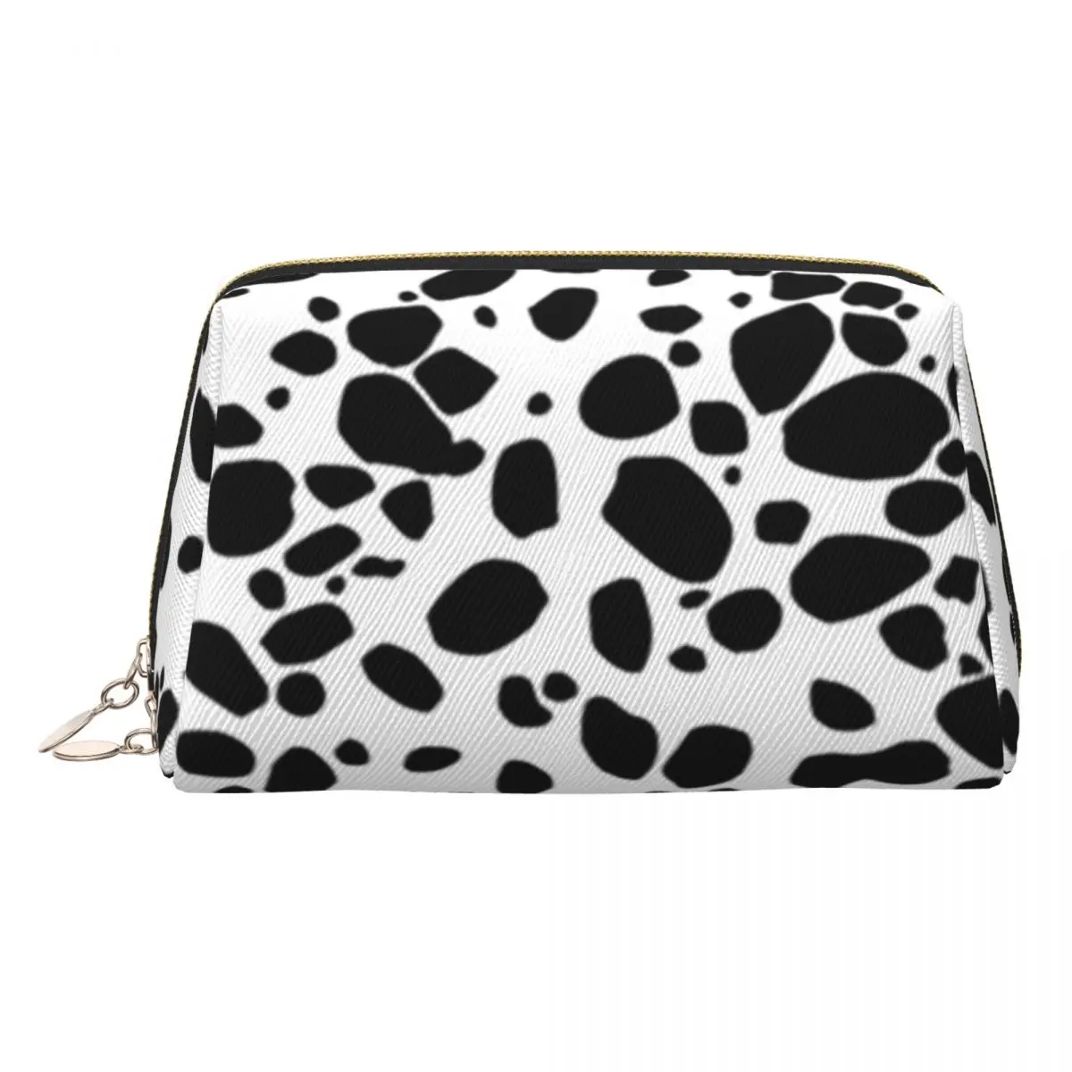 Dalmatian Dog Texture Women Cosmetic Bag Travel Makeup Organizer Pouch Toiletry Storage Dopp Kit Case