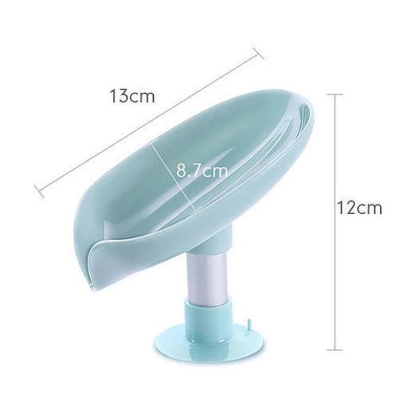 Creative Leaf-Shaped Soap Dish No Punching Standing Suction Cup No Water Accumulation Soap Rack Laundry Soap Box