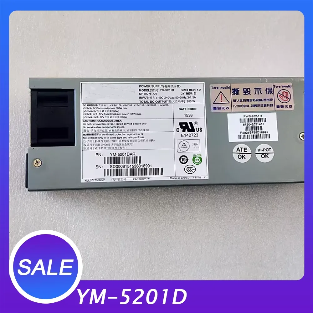 

For 3Y 1u server power YM-5201D