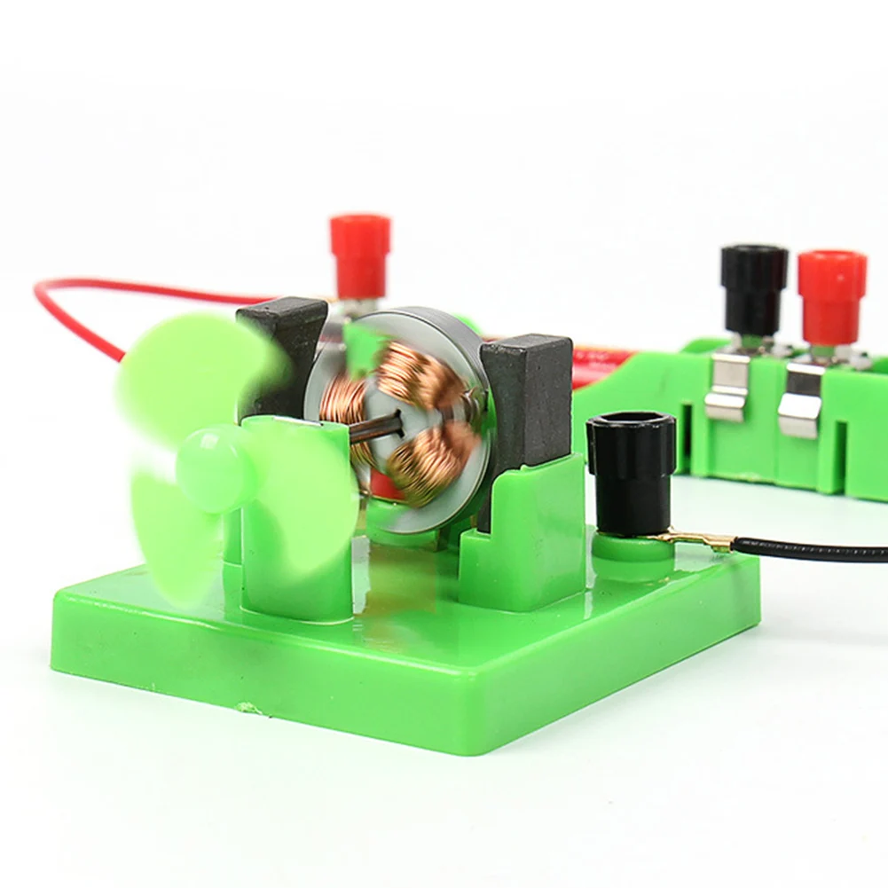 نموذج محرك مباشر مباشر مع مروحة تجربة الدائرة المادية أداة طفل التعليم الإدراك التدريب العملي على القدرة اللعب