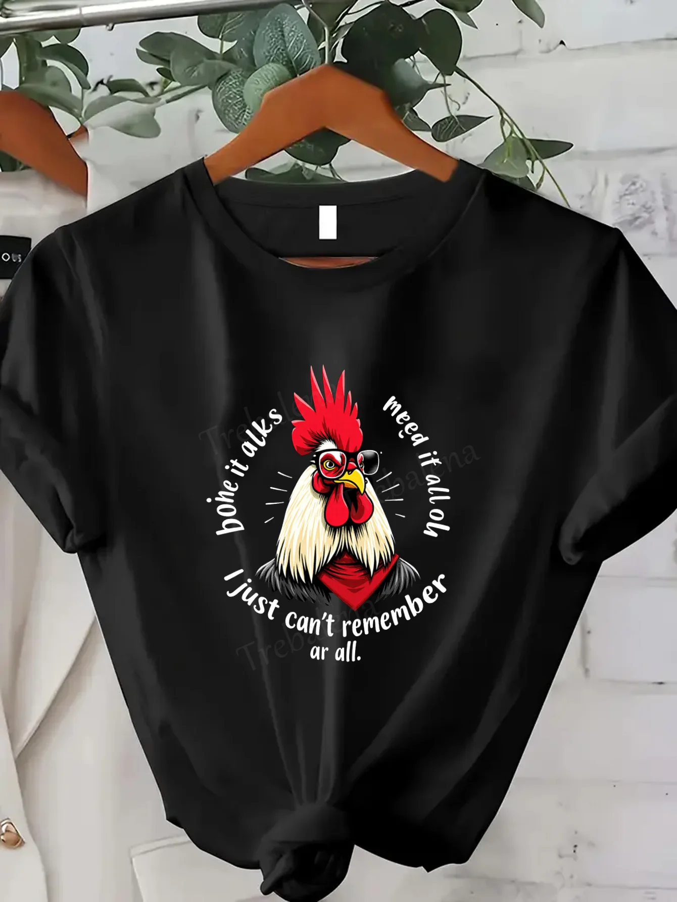

Women T-shirt Funny Rooster T-Shirt for Women - Cool & Casual Graphic Tee with Humor