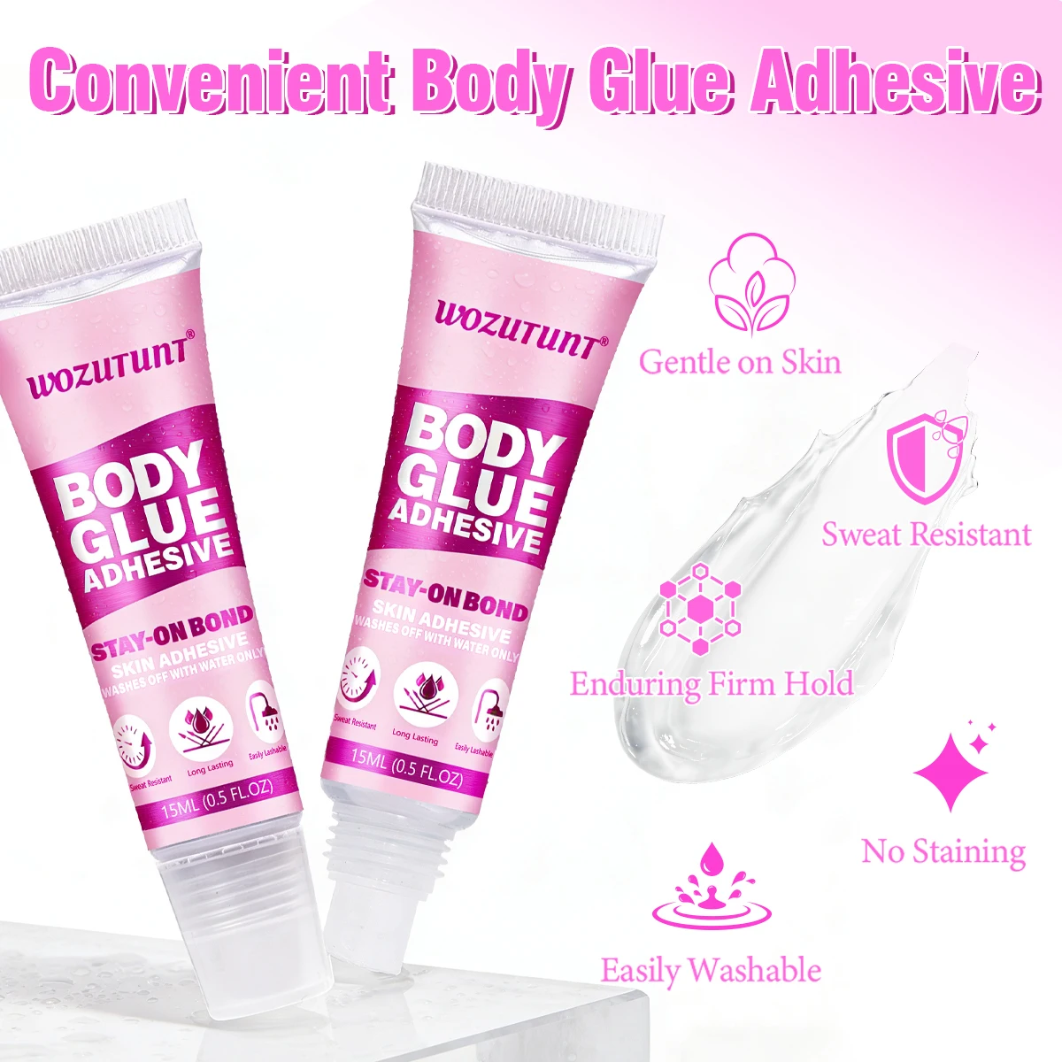 Cinta adhesiva Invisible antideslizante para el cuerpo, cintas adhesivas de doble cara, autoadhesivas transparentes para sujetador, ropa, peluca, vestido, camisa, pegamento transparente
