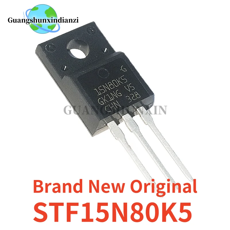 5-10-20PCS Brand New Original 15N80K5 STF15N80K5 15N80 TO-220F 800V 14A Field effect transistor In stock