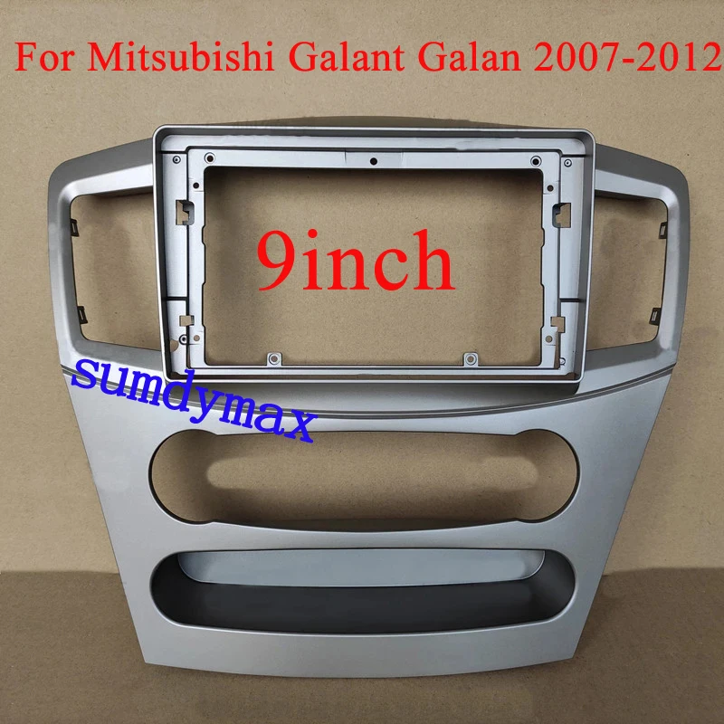 Car Radio Fascia para Mitsubishi Galant, Galaxy Galaxy, 2007-2012, painel de montagem, instalação traço, kit de guarnição moldura, 9"