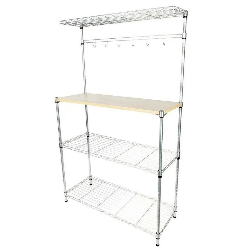 Kitchen Baker's Rack Utility Microwave Oven Stand Storage Cart Workstation Shelf