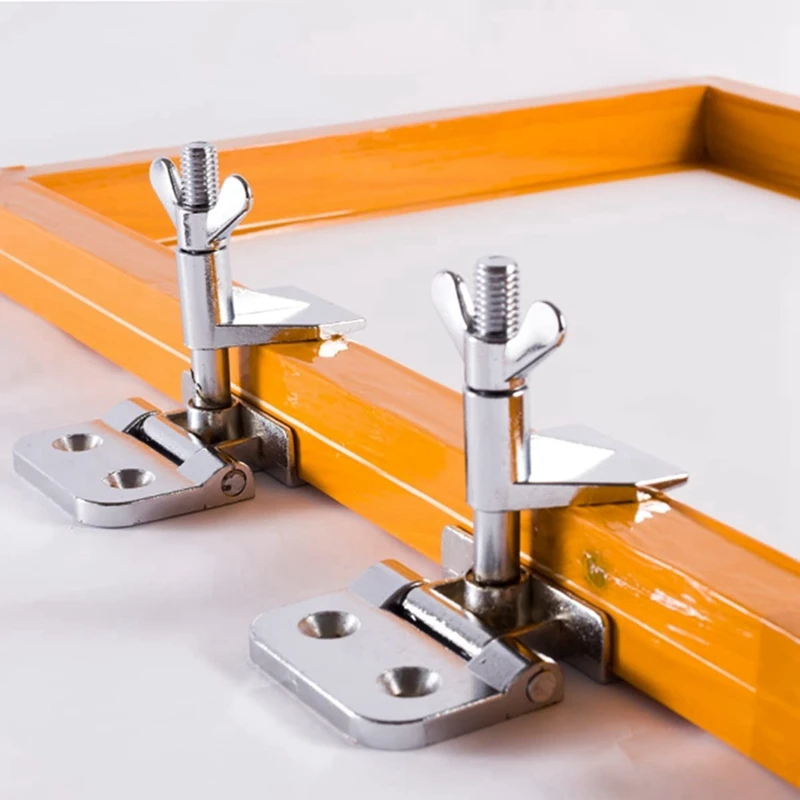 Nieuwe 2 Stuks Vlinder Scharnier Klem Voor Zeefdruk Frame, Zeefdruk Klemmen Diy Hobby Tool Voor Het Bevestigen Van Het Scherm
