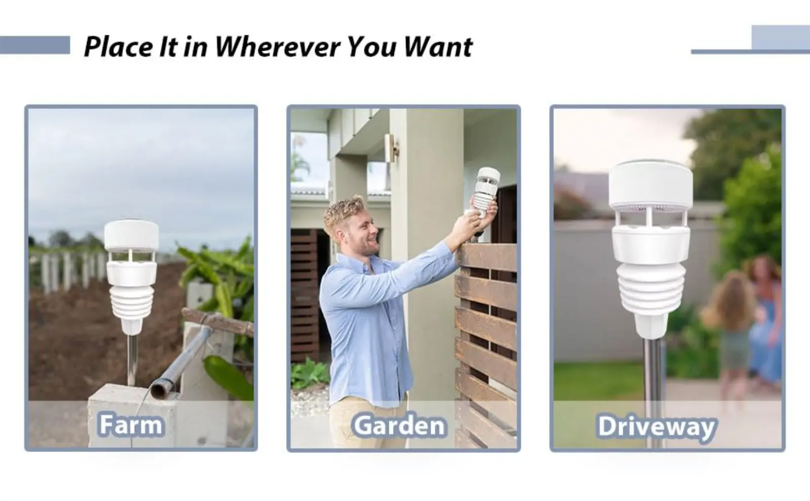 Ecowitt GW3001 Wetterstation, IoT Wi-Fi Hub mit SD-Karten-Datenspeicher, 7-in-1 Solarbetriebener Haptischer Regensensor für den Außenbereich – Detail 26