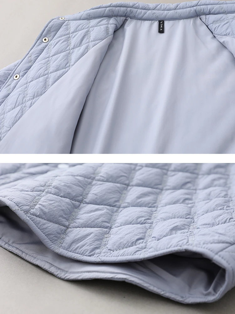 Vimly Warm Shirt Quilted Coat Jacket for Women 2023 Fashion Vintage Polo Collar Long Sleeve Tops Spring Winter Outerwear V6732
