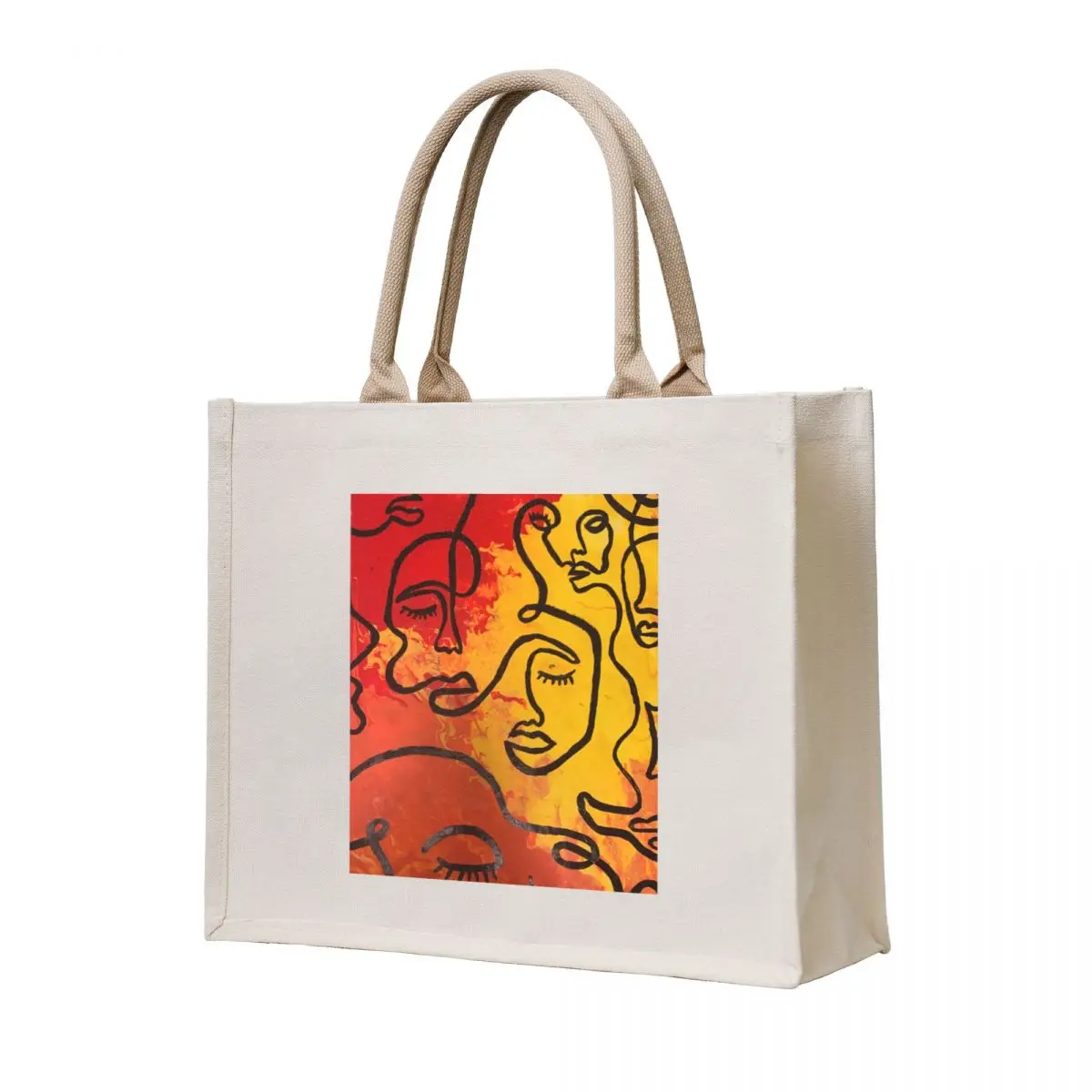 

Line Art Tie Dye Tote Bag canvas bags shopper bag women canvas Women's bag