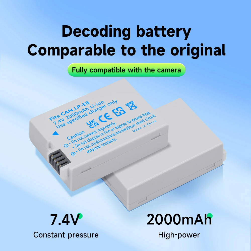 PALO LP-E8 LP E8 LPE8 Battery With Storage Box LCD Dual Charger for Canon EOS 550D 600D 650D 700D x7i x6i x5 x4 T2i T3i