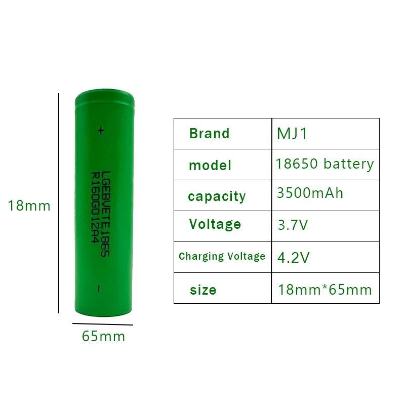 

НОВЫЙ 3,7 В, 3500 мАч, 20 Ач, разряд INR18650-MJ1, литий-ионный аккумулятор дальнего действия, глубокий цикл, электронная сигарета, игрушка в сборе + зарядное устройство
