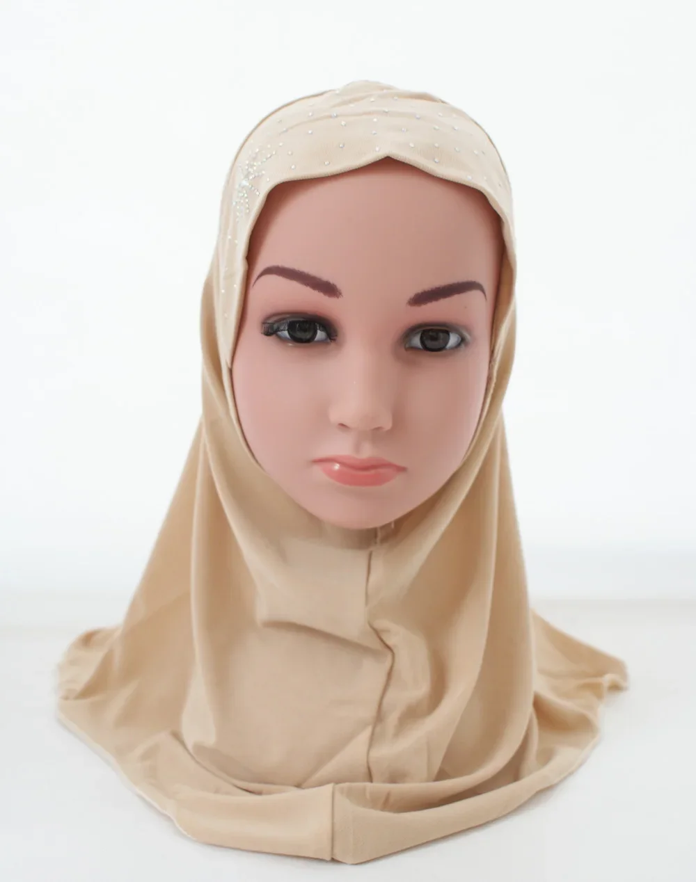 Foulard Hijab Arabe Musulman avec Strass pour Enfant Fille de 2 à 6 Ans, Châle, Bonnet, Écharpe Islamique