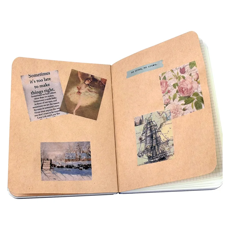 QWE-365 ورقة خمر سكرابوكينغ DIY المواد ورقة الأزهار أخبار رسالة الزخرفية الرجعية الفن الحرفية لوازم الزينة