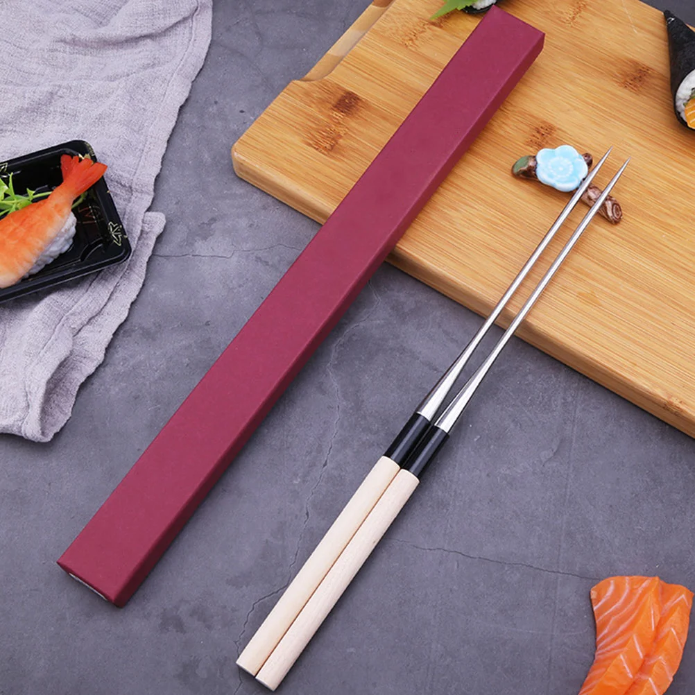 Cooking Chopsticks Sashimi Sushi Delicate Silver Japanese Stainless Steel Convenient Travel