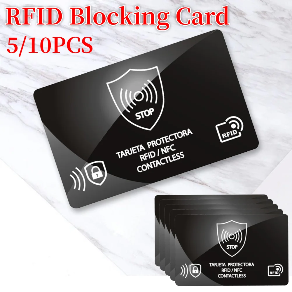 5/10Pcs RFID Blocking Card One Card Protects Entire Wallet NFC Debit Credit Card Passport Protector for Passport Case Purse