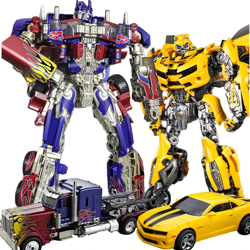 30CM Transformatie Optimus Prime Bumblebee Megatron Zwart Goud Robot Speelgoed Legering Star Commander Truck Auto Speelgoed Action Figure Gift