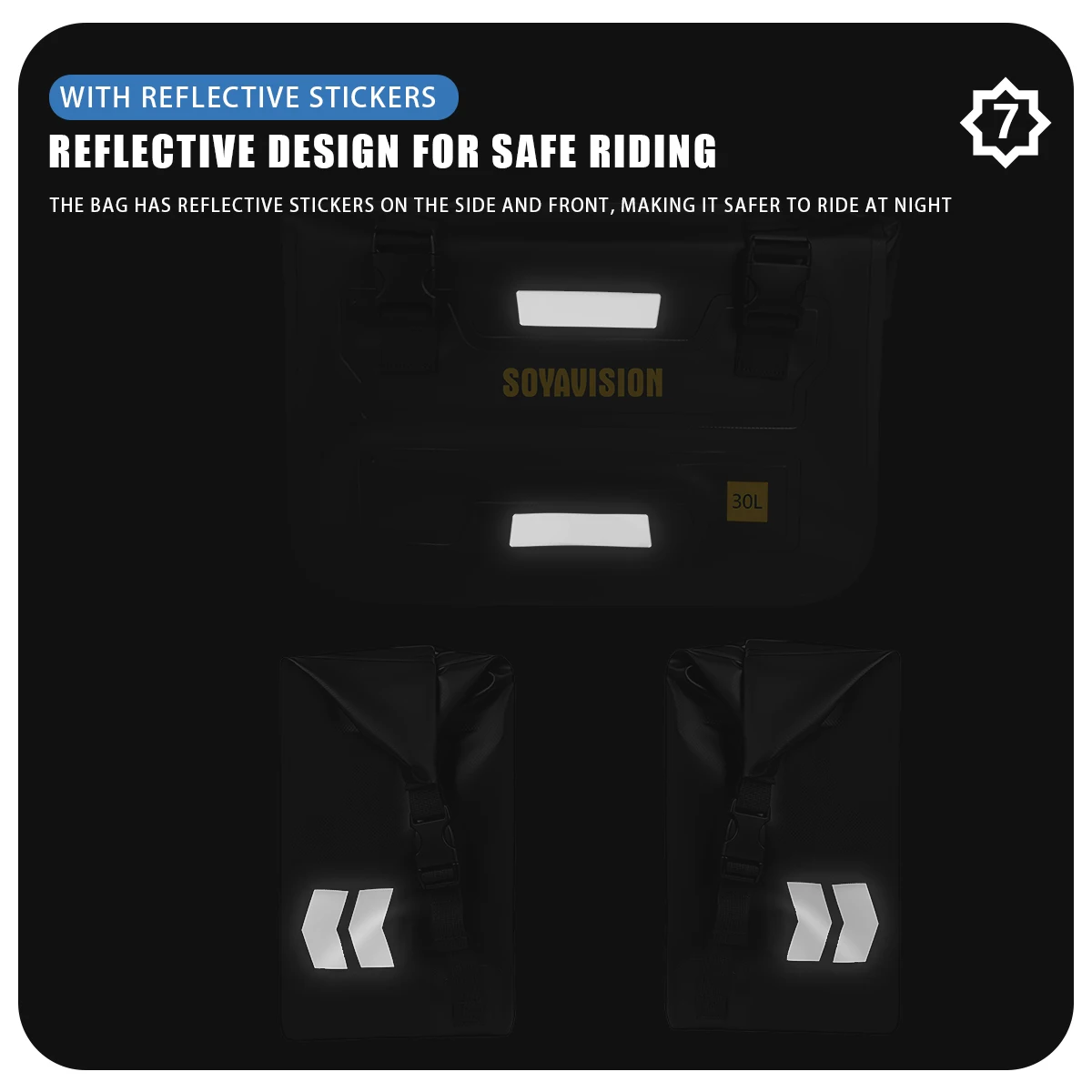 Big Sale! SOYAVISION Universal Waterproof Motorcycle tail seat bag Saddle Bags Side Storage Luggage