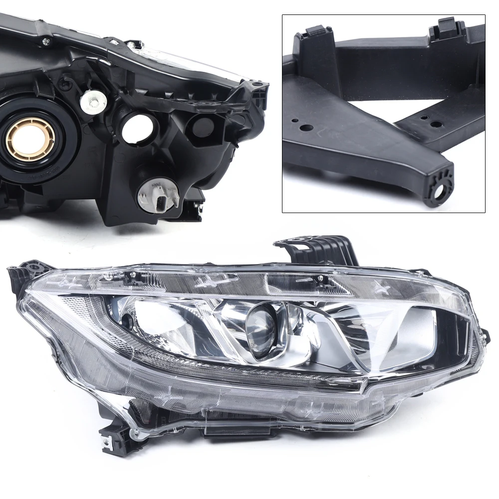 

Halogen Model Projector Headlight Headlamp Right / Left Side 33100TBAA01 For 2016 2017 2018 Honda Civic