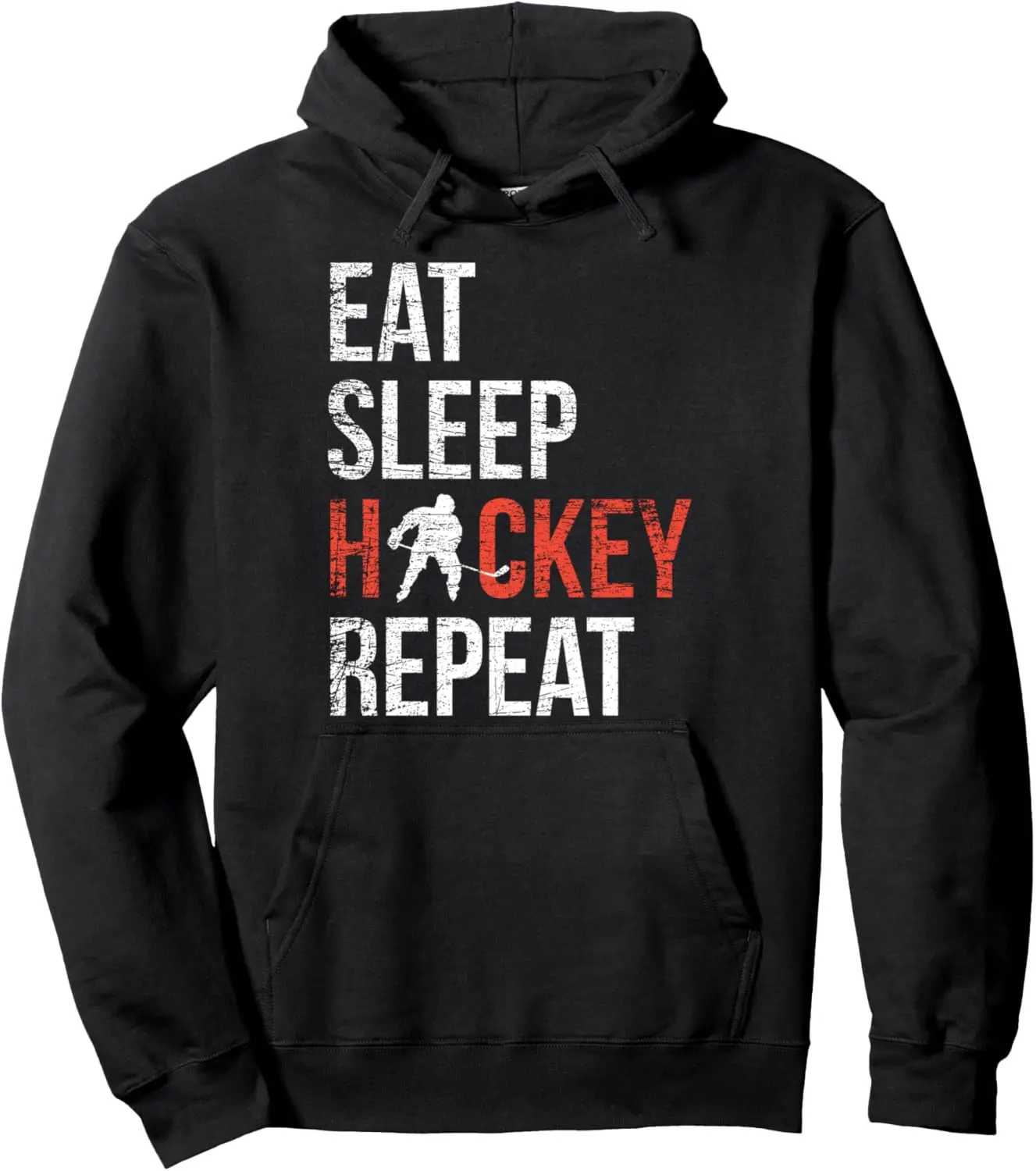 Funny My Goal Is To Deny Yours Hockey Goalie Ice Hockey Gift Pullover Hoodie Eat Sleep Hockey Repeat Youth Ice Hockey Pullover