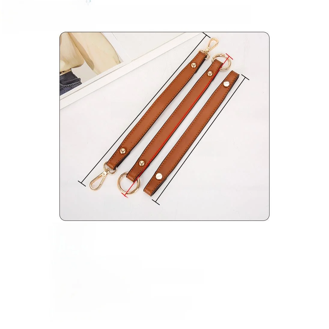  Handbag Strap Replacement Handle Bag Accessories Black Beige Handheld Carry-On Strap Fashionable Bag Parts