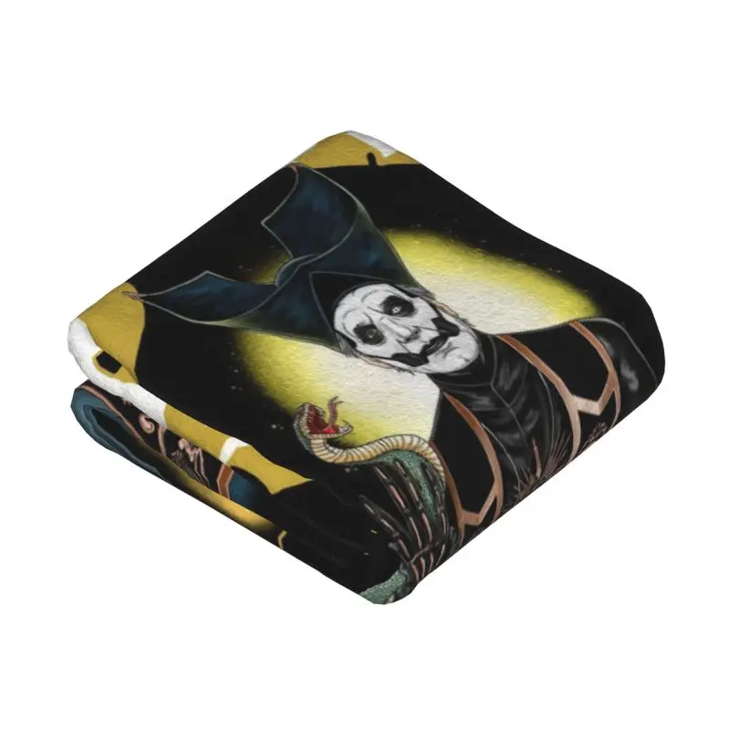 Custom Ghost Swedish Heavy Metal Rock Band Blankets Warm Flannel Throw Blanket for Bedding Travel Sofa