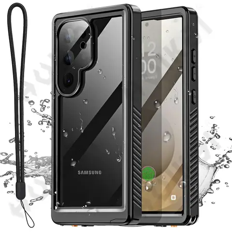 IP68 Shellbox 방수 케이스 삼성 갤럭시 S25 S24 S23 S22 울트라 FE A55 A35 A54 4G 5G 알루미늄 수영 전화 럭셔리 커버