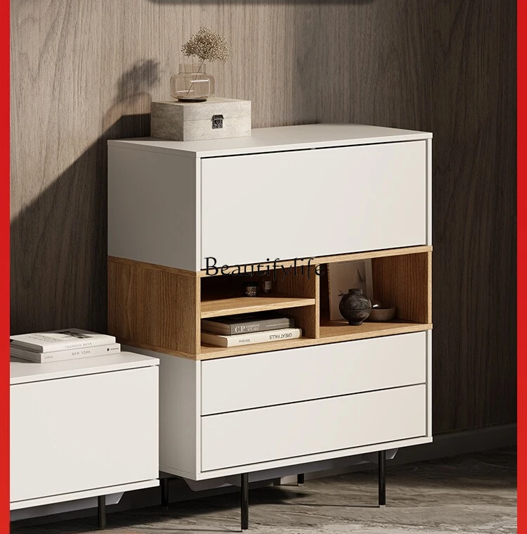

*Solid wood locker Modern simple light luxury storage wall locker