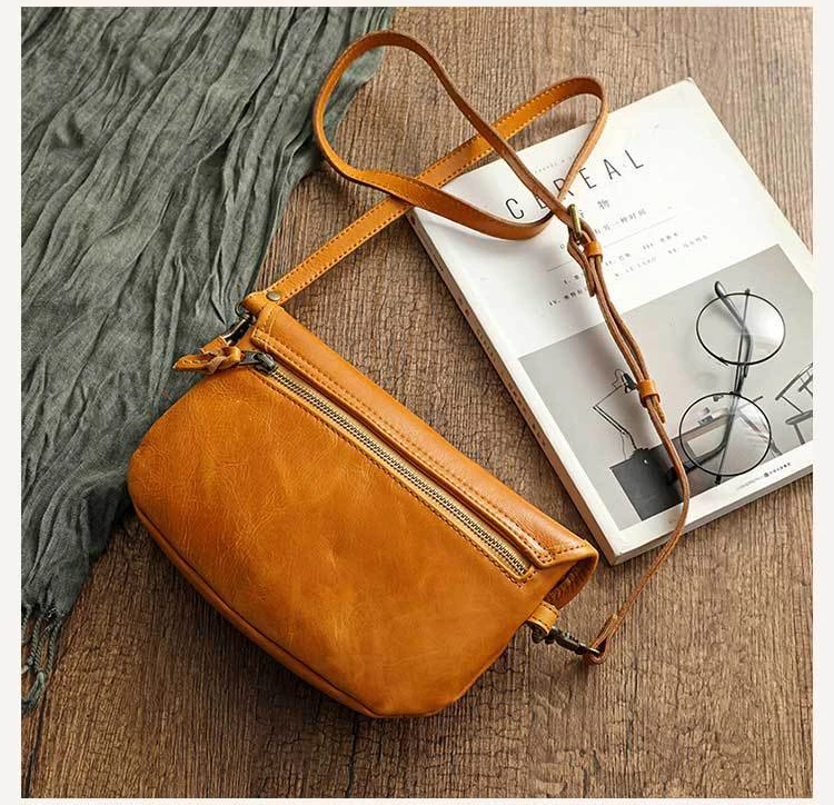 Genuine Leather Women Crossbody Bag Small Female Shoulder Handbag High Quality Mobile Phone Purse Bags for Women