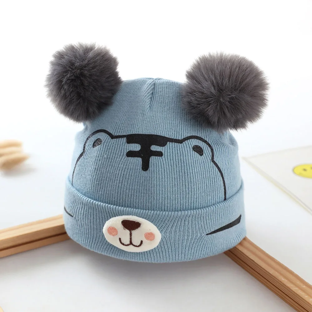 Baby Little Tigers Knitted Hats High Quality Winter Warm Boys Girls Wool Infants Caps Newborn Toddler 0-18 Month