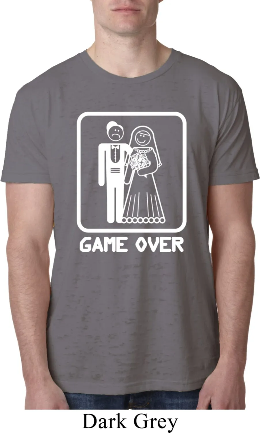 White Game Over Mens Burnout T Shirt Wgameover Nl6110