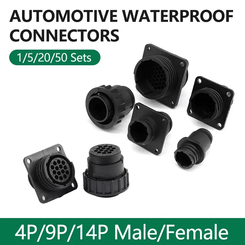 

1/5set SMT Equipment Signal Connector AMP Type 4/9/14Pin Black Plastic Connector Replaces AMP SMEMA Plug Male And Female