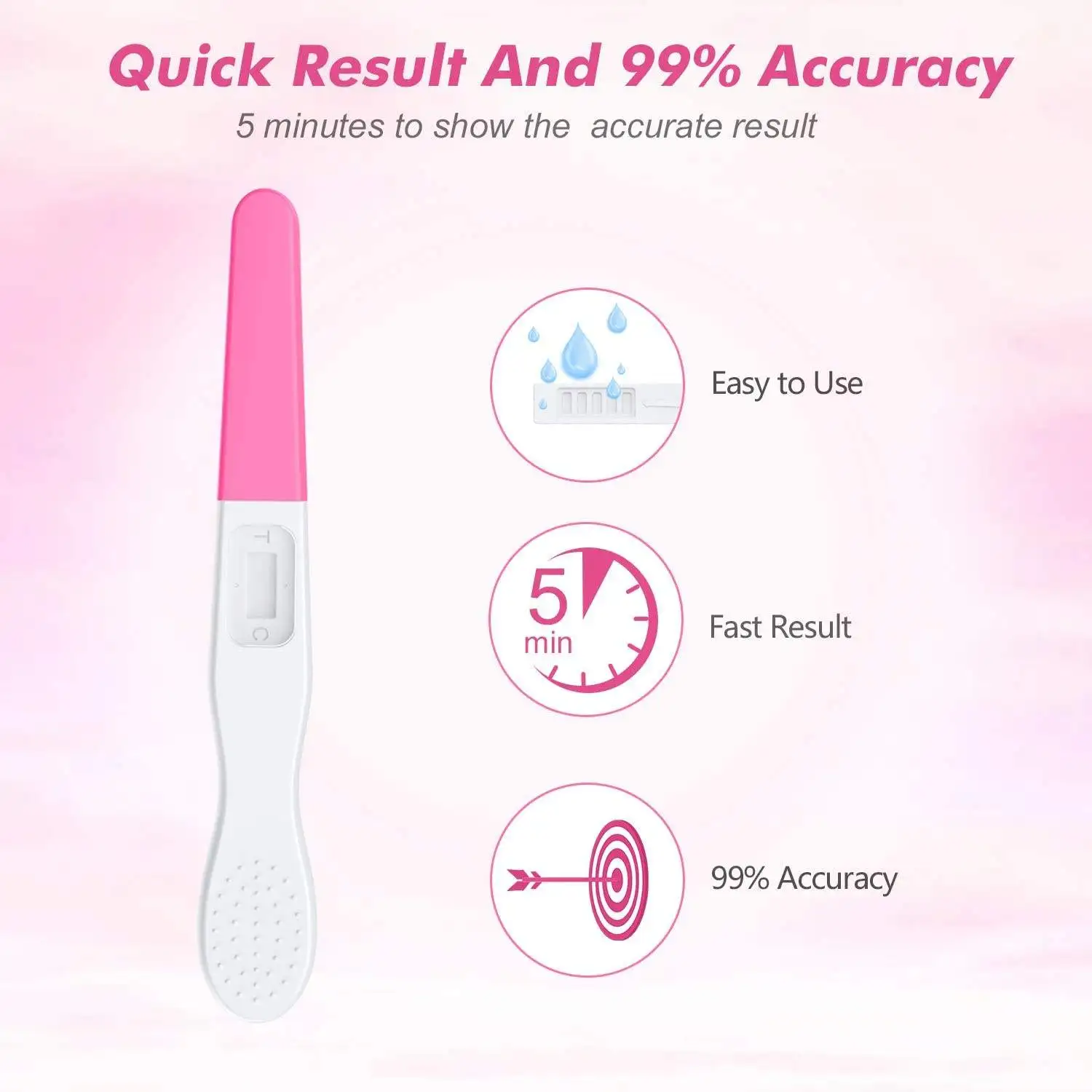 10 Pregnancy HCG Test Sticks, 99% Accuracy Early Detection with Ultra High Sensitivity, Individually Sealed Easy to Use at Home