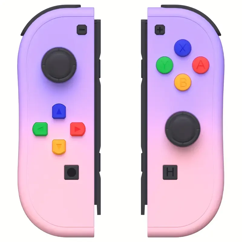 Controlador Joycons inalámbrico de repuesto para Switch/Lite/OLED con detección de movimiento/vibración dual/eje giroscópico, incluye agarre cómodo