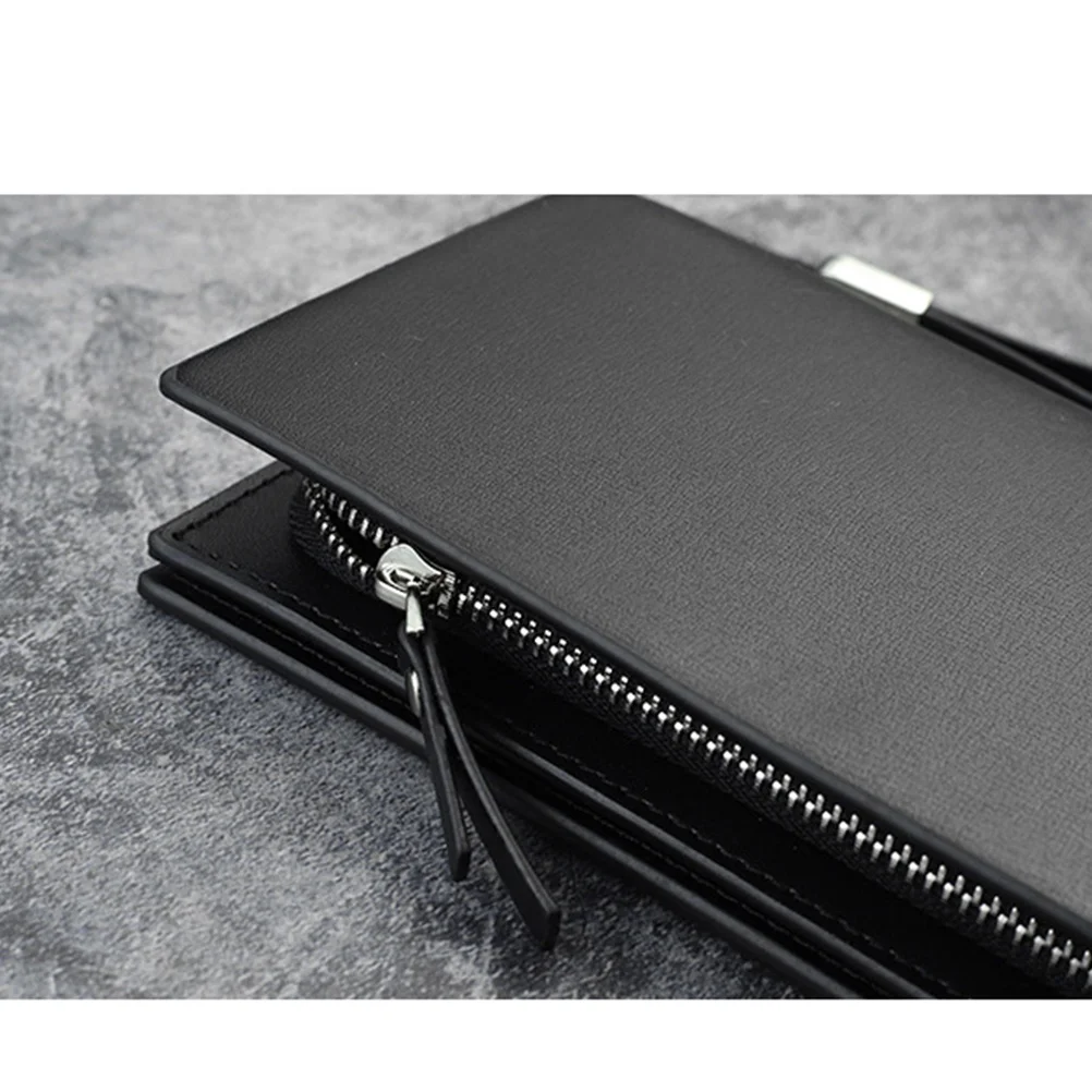 

Capacity Wallet For Men Premium Pu Long Long Paragraph Wallet For Men Zippered Multi Slot Phone Storage Holder Black