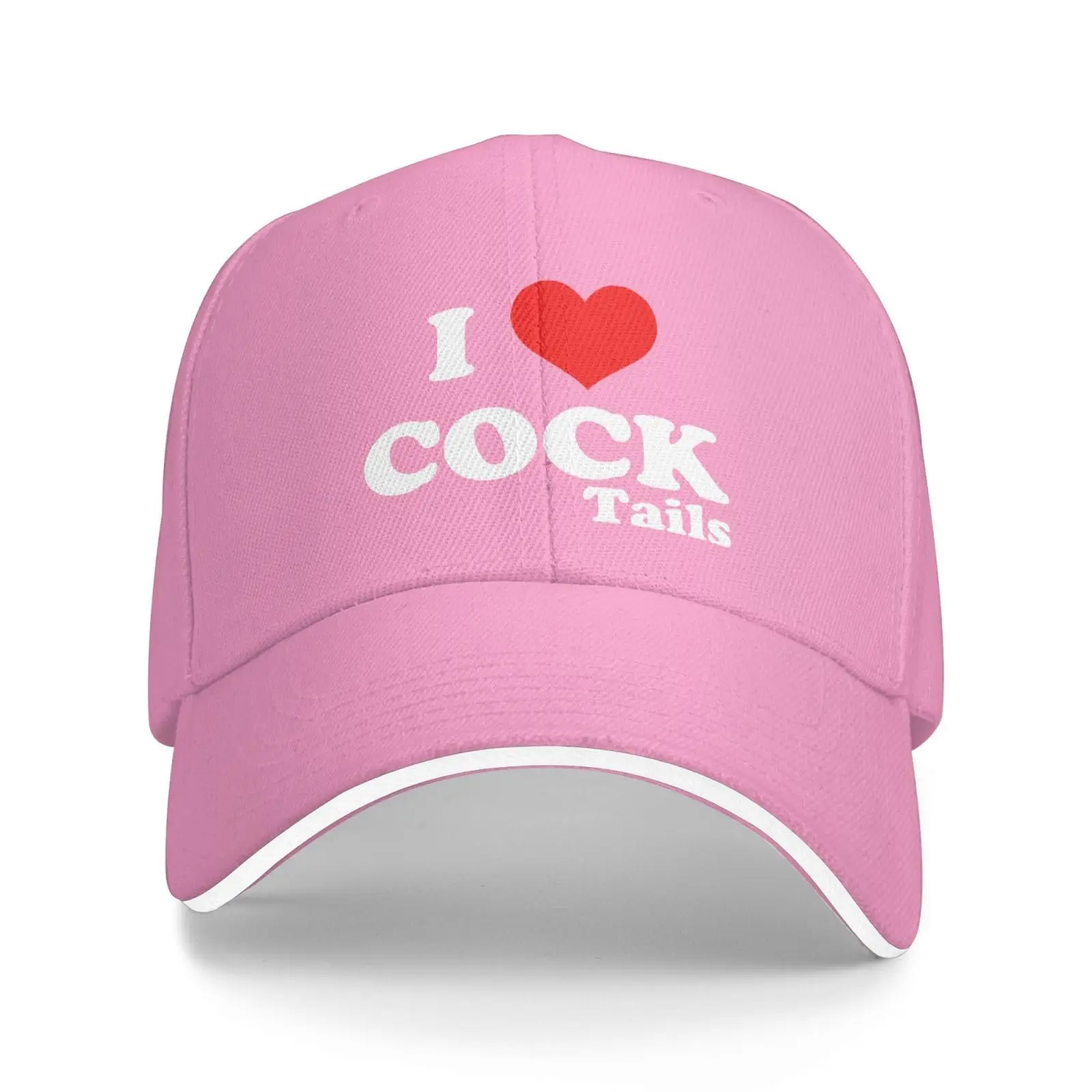 I Heart Love Cocktail Baseball Cap Adjustable Low Profile Dad Hat for Men Women,Black