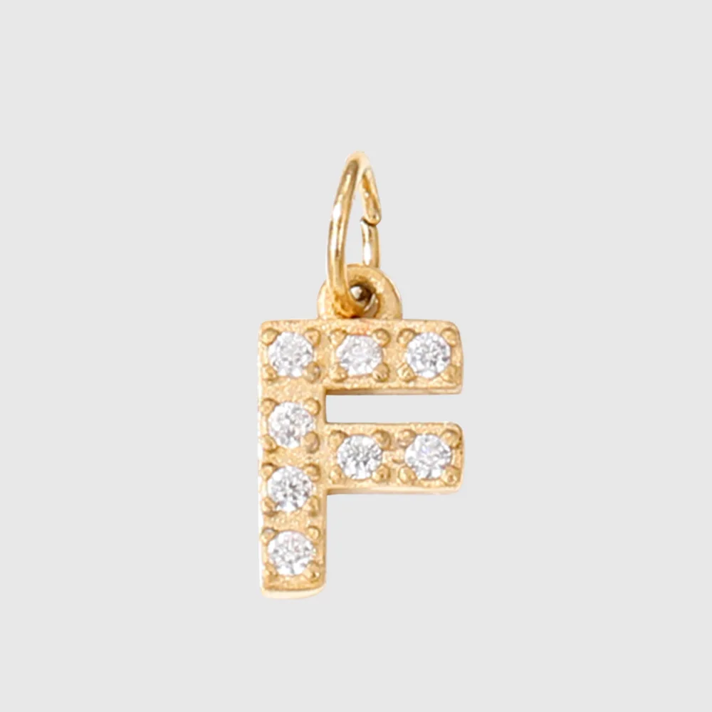 CARLIDANA Neue Edelstahl Buchstaben Anhänger Halskette Armband Alphabet Initial Charms 18K vergoldet DIY Zirkon Schmuck – Detail 14