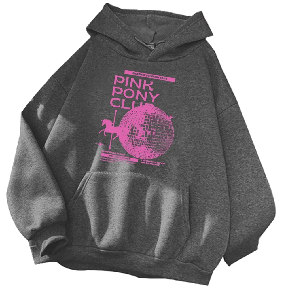 Sudadera con capucha de Club de poni rosa de Chappell Roan, suéter Harajuku, regalo para fanáticos