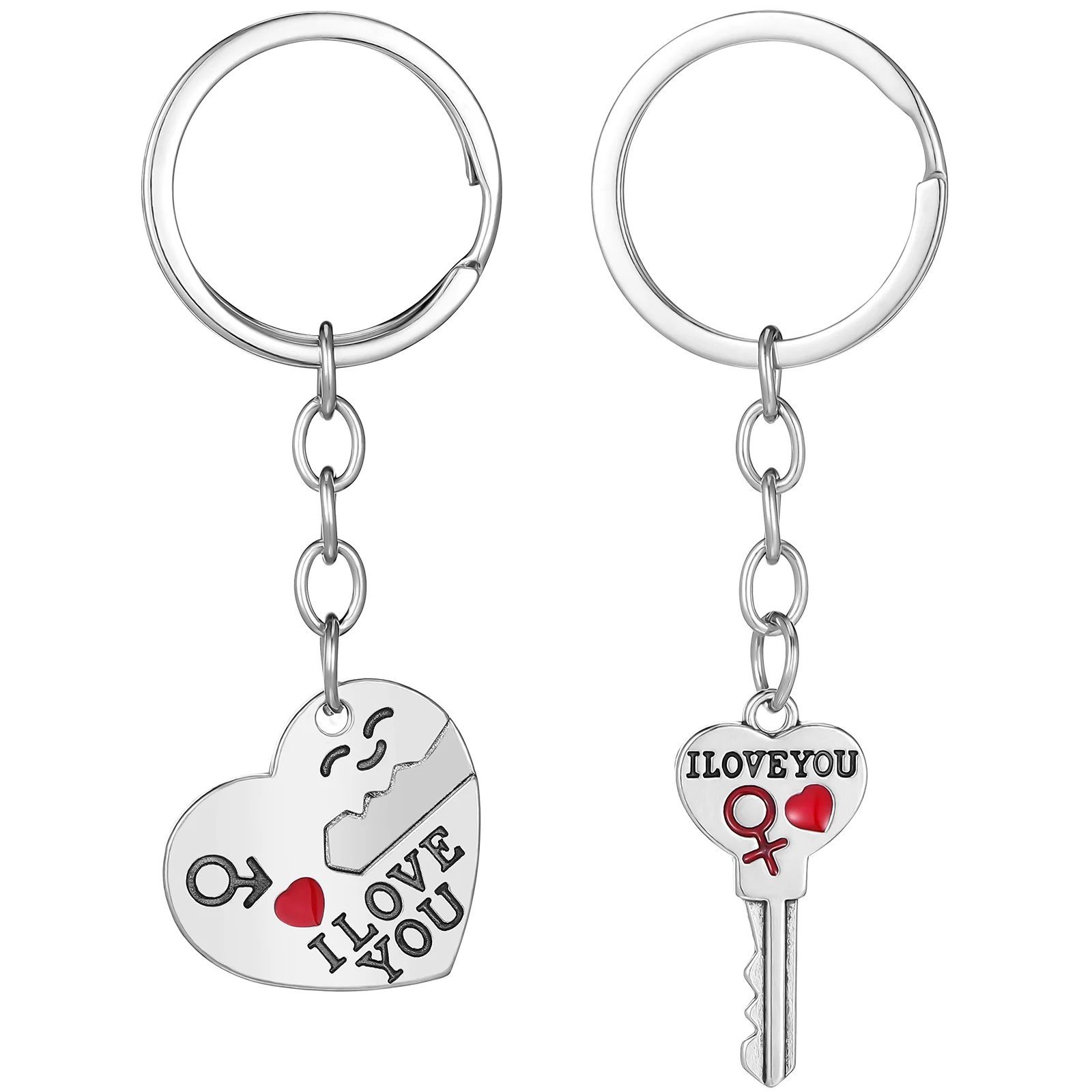 

Long Distance Relationship Keyring Couple Keychain Matching Keychains for Couples Zinc Alloy Rings