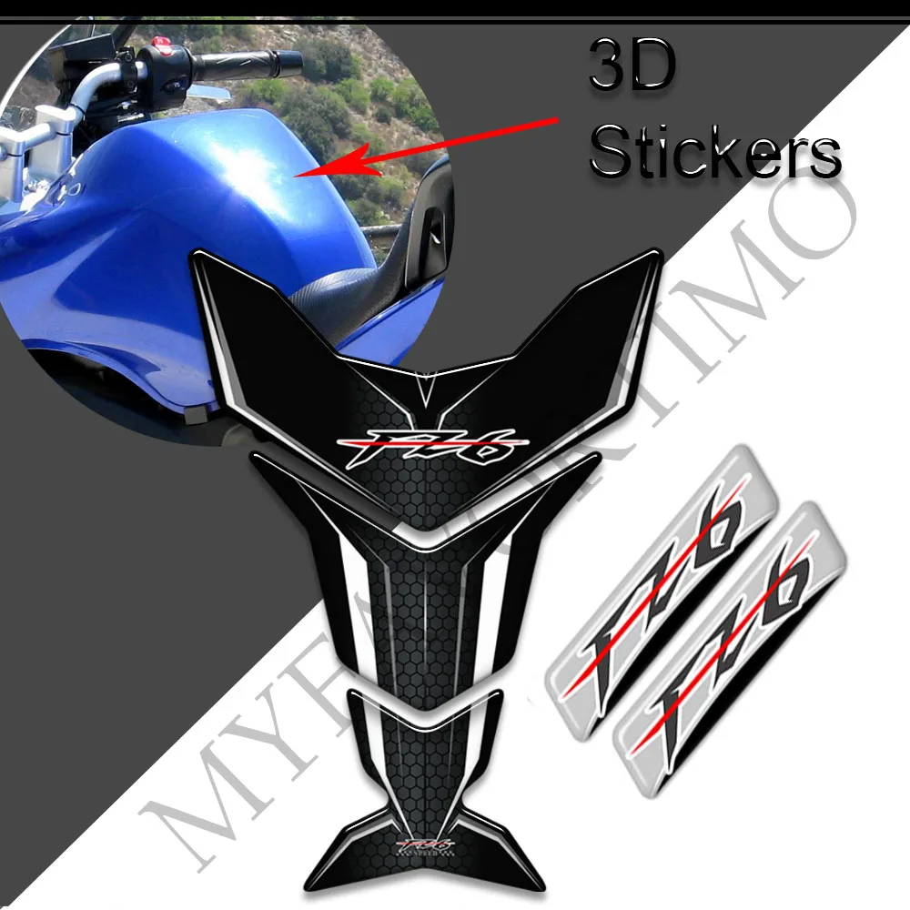 

For Yamaha FZ6 FZ6S FZ6N Fazer Motorcycle Stickers Tank Pad Knee Decal Kit Gas Fuel Oil Emblem Fairing Fender Windshield