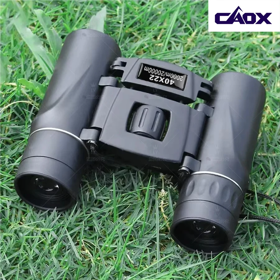 

CAOX 40x22 HD Binoculars with 2000M Long Range BAK4 Folding Mini Telescope for Hunting Sports Outdoor Camping Travel FMC Optics
