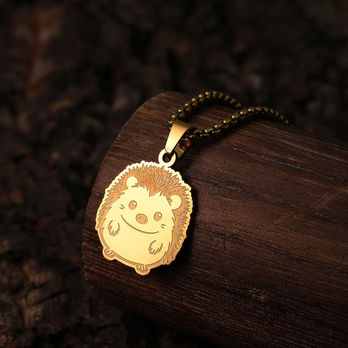 Kinitial-قلادة القنفذ لطيف للنساء ، قلادة الفولاذ المقاوم للصدأ ، الأزياء والمجوهرات ، هدية محبي الحيوانات