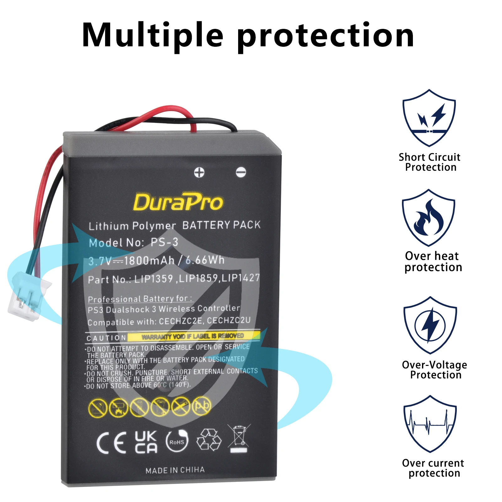 Аккумулятор контроллера PS3 для беспроводного контроллера Sony PlayStation 3 Sixaxis DualShock 3 CECHZC2E CECHZC2U LIP1359 LIP1472 LIP1859