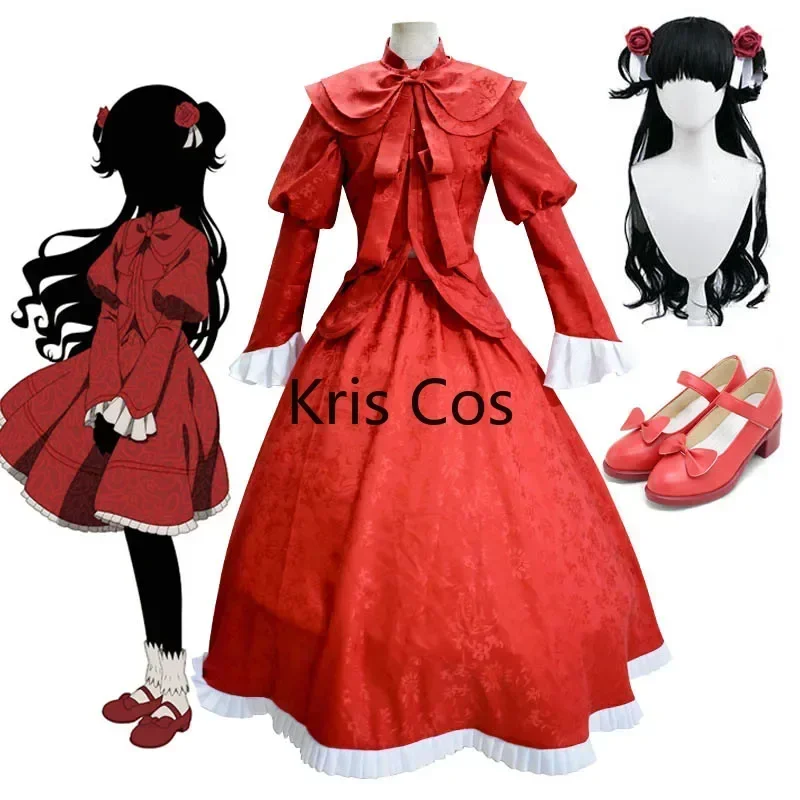 

FC6Anime SHADOWS HOUSE Cosplay Kate Maid Costumes Uniforms Halloween Women Outfits Dress Wig Top Suspender Gloves Headgear @FC8！