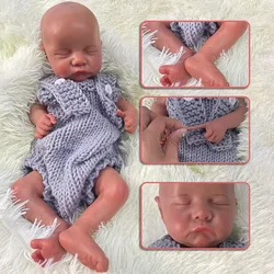 Reborn Boy preemy Soft 18 Inch Kid Boy Full Body 3D Painted Silicone Baby Reborn Doll Unfinished Newborn Africa Baby Doll Baby