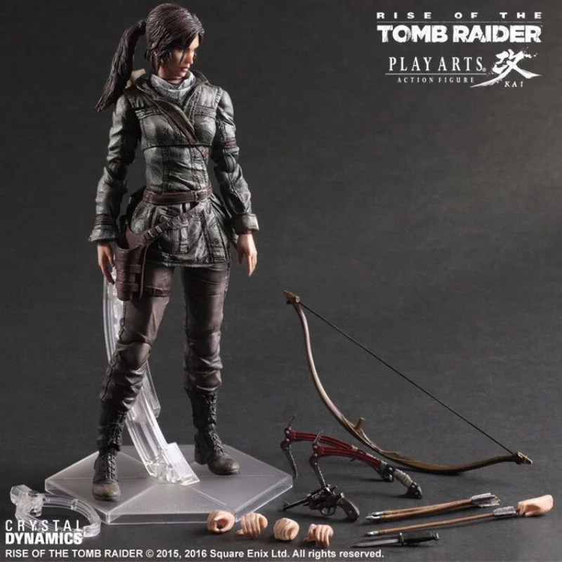 Spot Laura movable figure, wilderness adventure tooling  and arrows firearms accessories game models gifts collection ornaments
