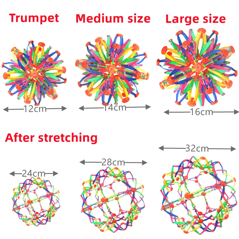 Children Magic Telescopic Expandable Flower Ball - Outdoor Throwing Party Funny Props Parent-Child Interactive Play Toy