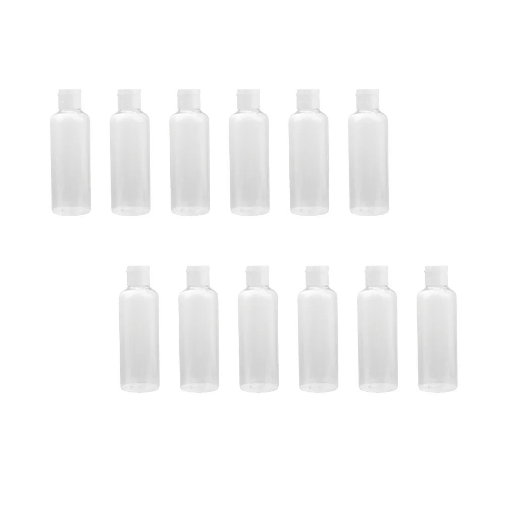 12 Pcs Travel Bottles Subpackaging Emulsion Shampoo Empty Spray Refillable Cosmetics White