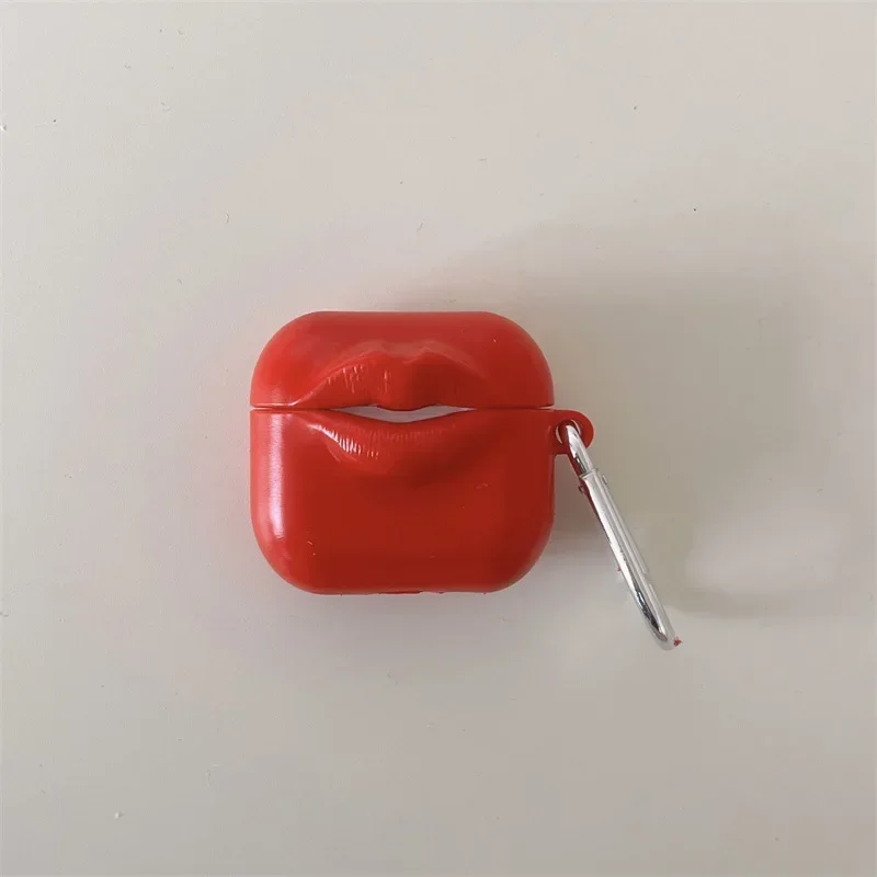 Funda de labios de parodia para AirPods 4 Airpod 1 2 3 Pro Pro2 auriculares Bluetooth caja de carga funda protectora para auriculares