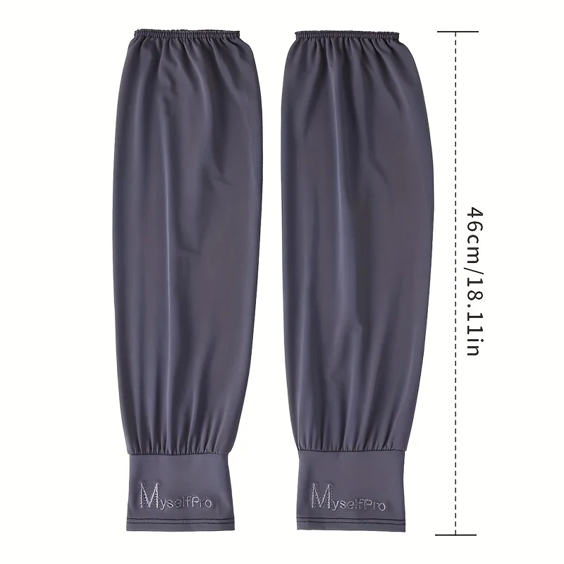 Cooling Arm Sleeves Breathable Sun Protection Ice Slik Sleeves Summer Outdoor Sports Driving Cycling Sleeves Men Loose Arm 썸네일 6